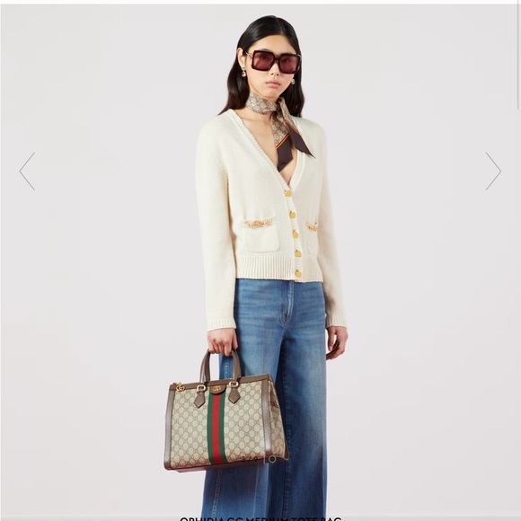 GUCCI OPHIDIA GG MEDIUM TOTE BAG - Picture 2 of 14